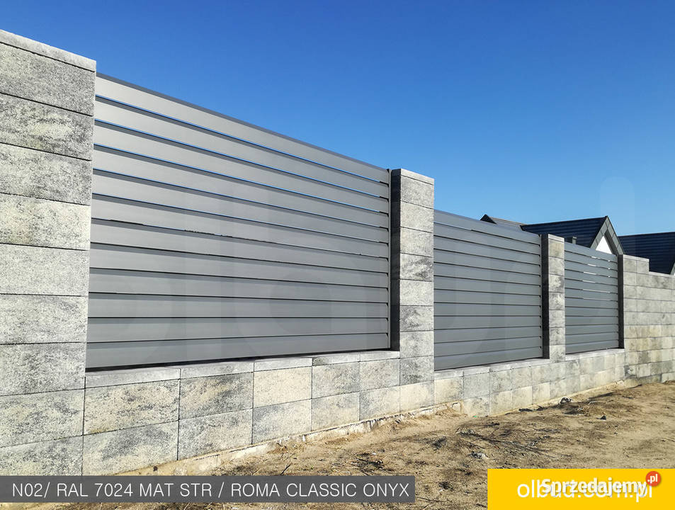 Nowoczesne ogrodzenie żaluzjowe N02 aluminiowe pomorskie Chwaszczyno