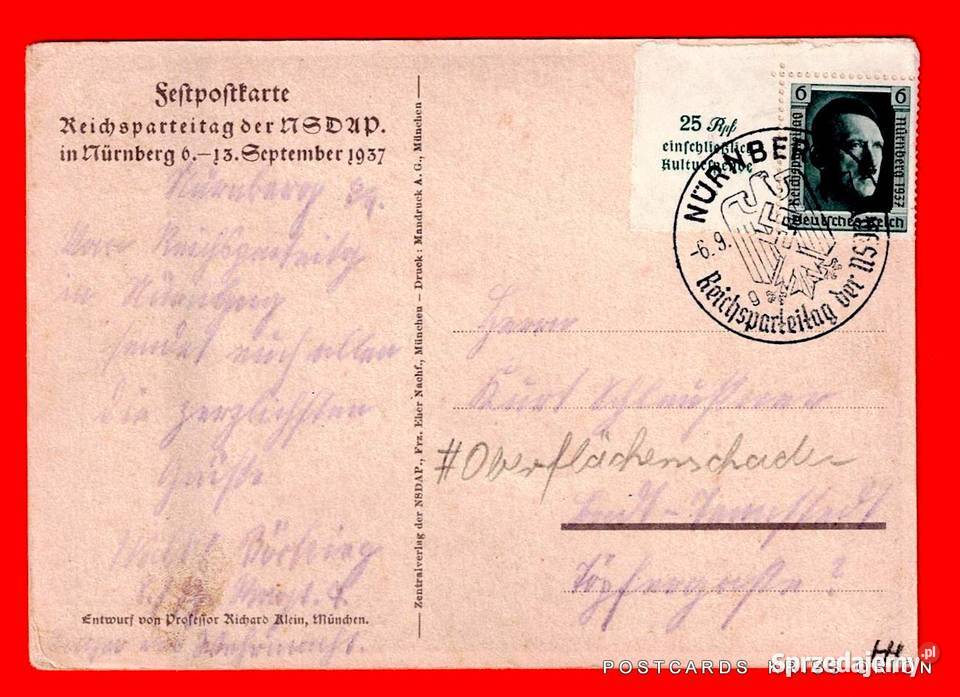 Niemcy III Rzesza Biały Orzeł Norymberga 1937 r śląskie Katowice