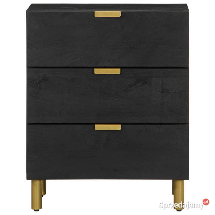 Szafka nocna czarna 50x33x62 materiał mazowieckie