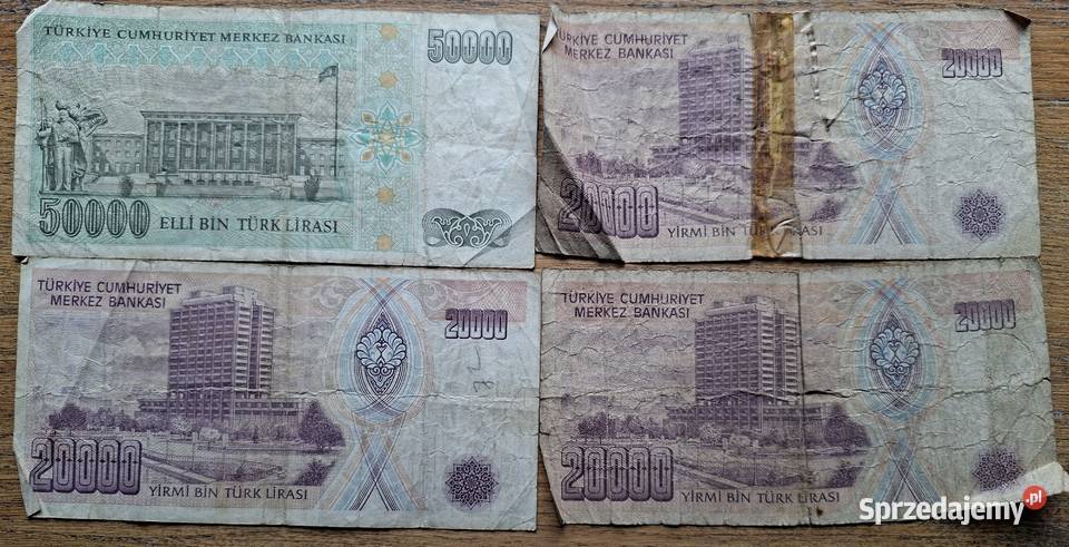 Turcja liry tureckie banknoty Kraków