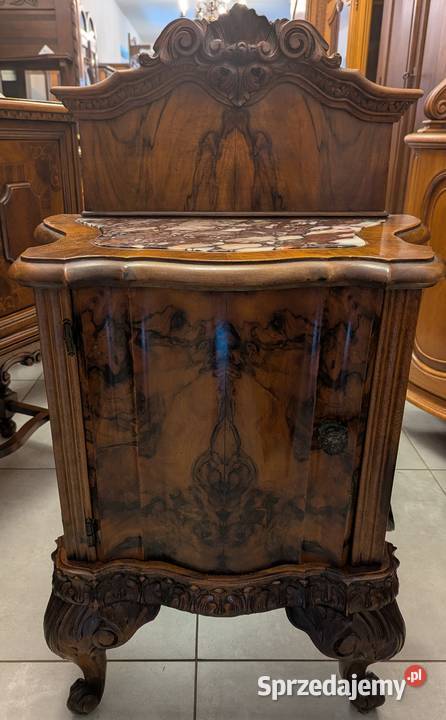 Wspaniała szafka neobarokowa orzech z czeczotą Dąbrowa Górnicza