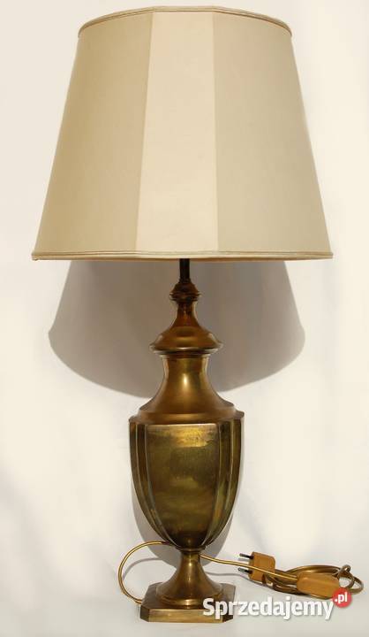 Klasyczna mosiężna lampa stołowa klasycyzm