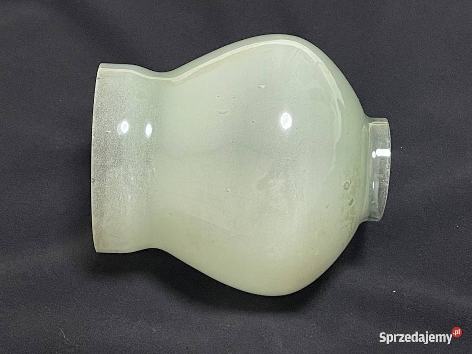 PRL klosz lampy szklany mały mleczny