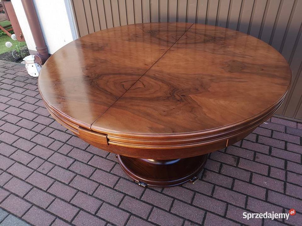 Stół ArtDeco Orzech Unikat Okrągły 130 Antyk sprzedam