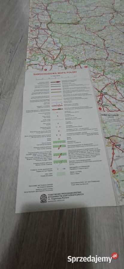 Samochodowa mapa Polski Państwowe Łęczyca