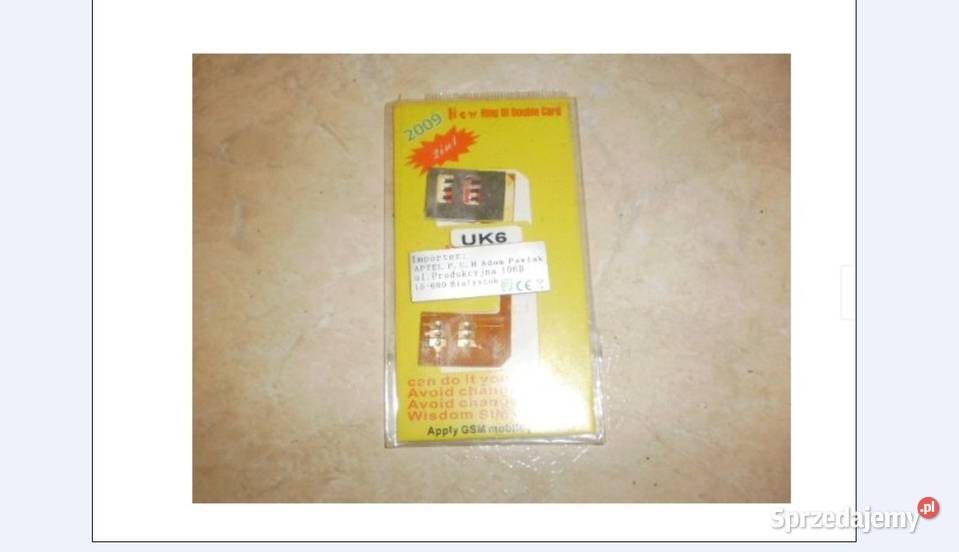 adapter do telefonu gsm na dwie karty
