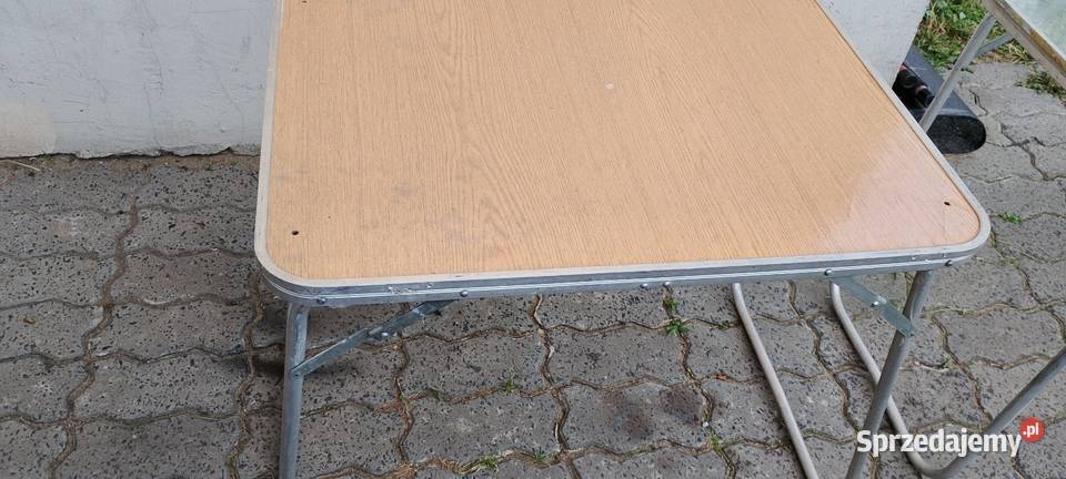 Stolik turystyczny PRL campingowy aluminiowy