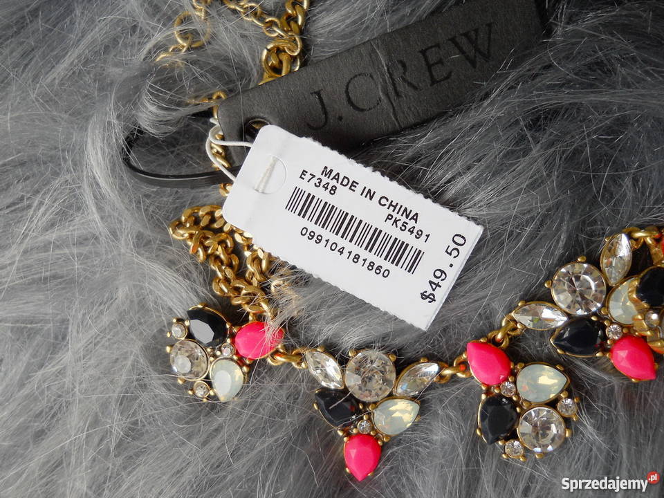 Nowy JCREW Przepiękny Naszyjnik Kolia Kamienie pozłacane lubelskie Łęczna