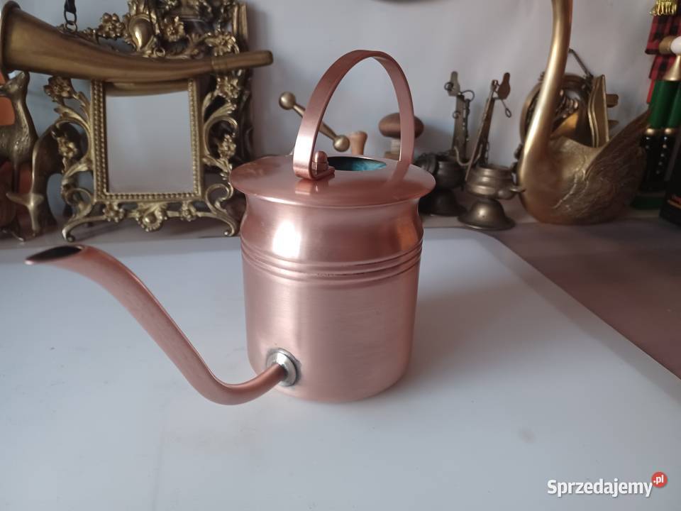 Piękna duża konewka miedziana Pozostałe