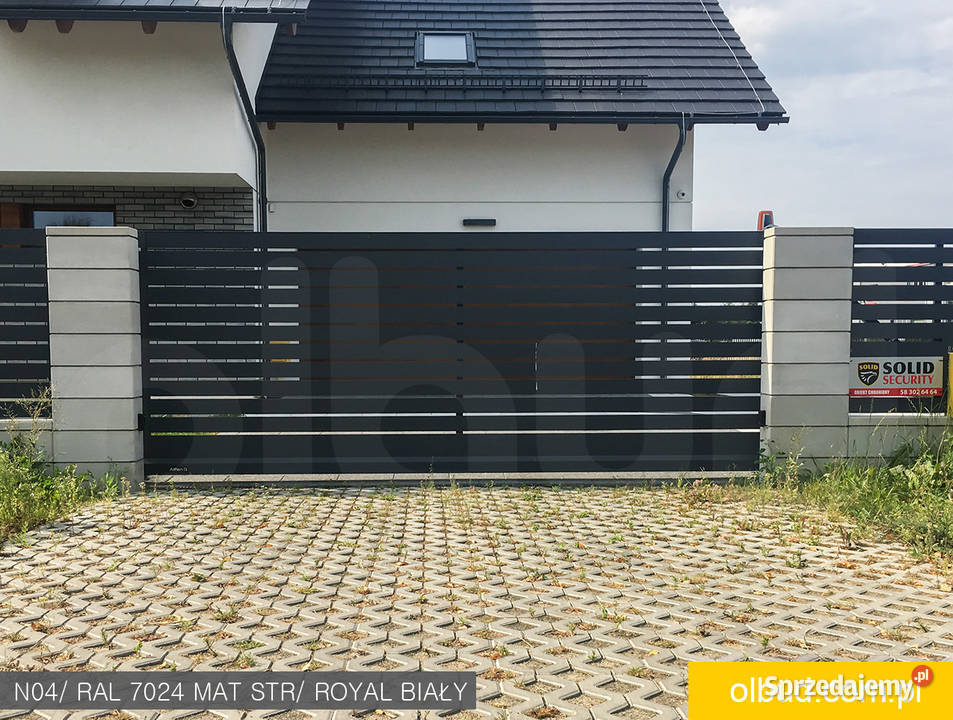 Ogrodzenie poziome nowoczesne grafit N04 ALFEN Sopot