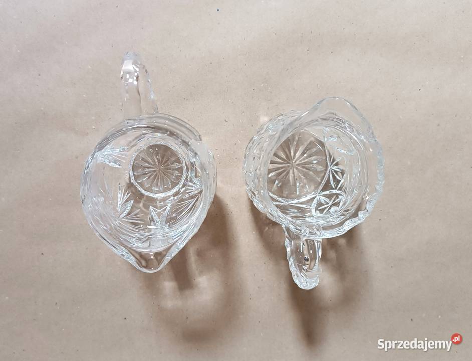 Kubki kryształowe kubki na śmietanę mleko Opole