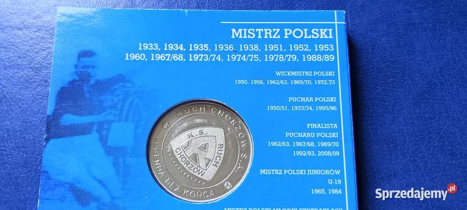 Stare monety Medal Ruch Chorzów Polska 110 Numizmatyka Lesko
