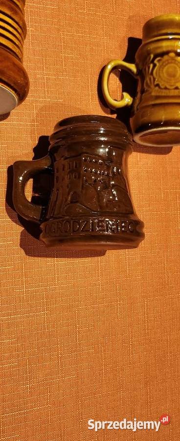 Trzy porcelanowe kufle Szklanki i kufle śląskie Gliwice