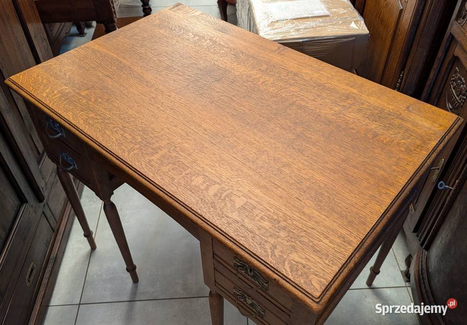 Piękne dębowe biurko secesyjneszer 100 sklep śląskie Dąbrowa Górnicza