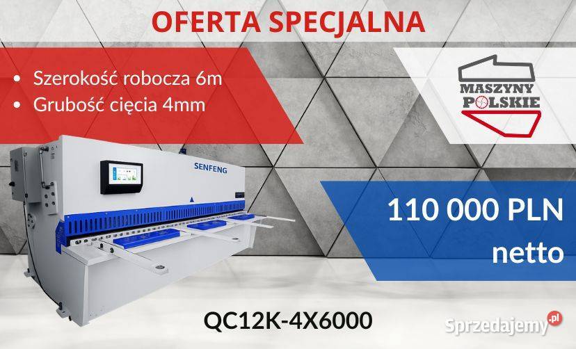 Gilotyna hydrauliczna SENFENG QC12K4X6000 6000 Biznes i Przemysł Toruń