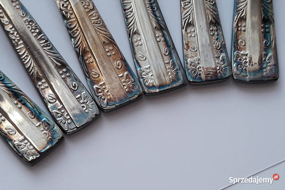 Posrebrzane łyżeczki do herbaty WSCHODNI Hefra Dąbrowa Górnicza