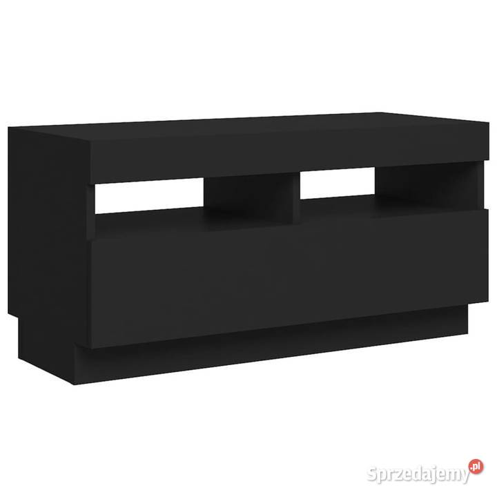 Szafka pod TV z oświetleniem LED czarna 80x35x40 Warszawa