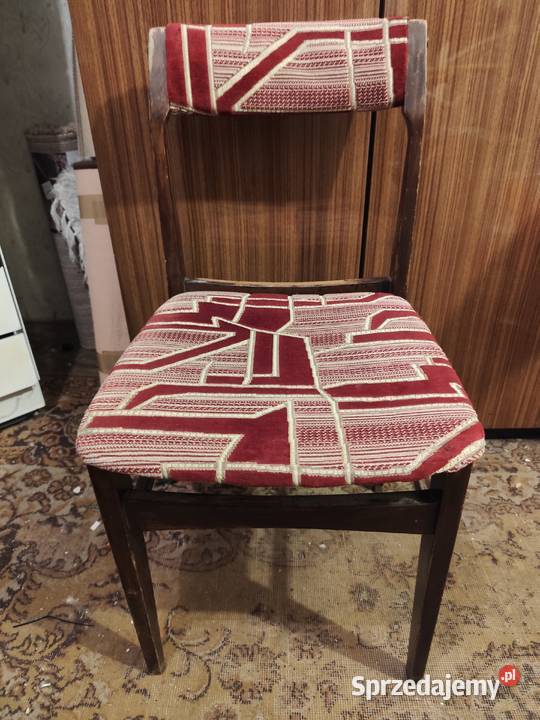 Krzesło tapicerowane PRL producent Olsztyn 2 Kraków sprzedam