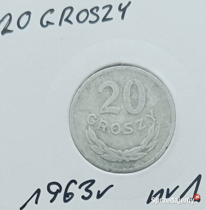 20 Groszy 1963 r PRL 2 rzadkość ładne Antyki, Sztuka, Kolekcje