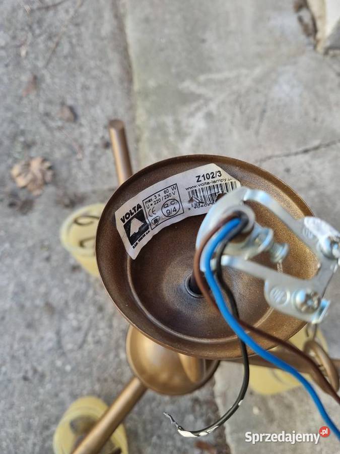 Żyrandol retro 3ramienny vintage 145 Płock sprzedam