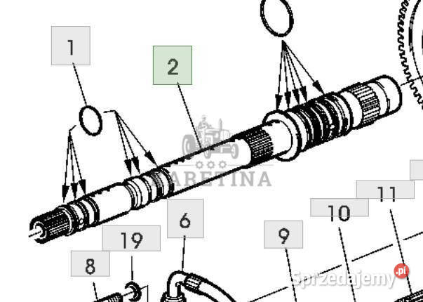 John Deere 6820 6920 6920S Wał CZĘŚCI L156671 wielkopolskie Jastrzębniki