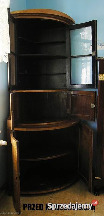 Rogówka narożnik Biedermeier brzoza Antyki Sopot