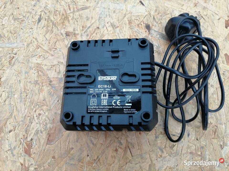 ZESTAW WKRĘTARKA ZAKRĘTARKA ERBAUER 18V 2x2Ah Dom i Ogród Wyrzeka