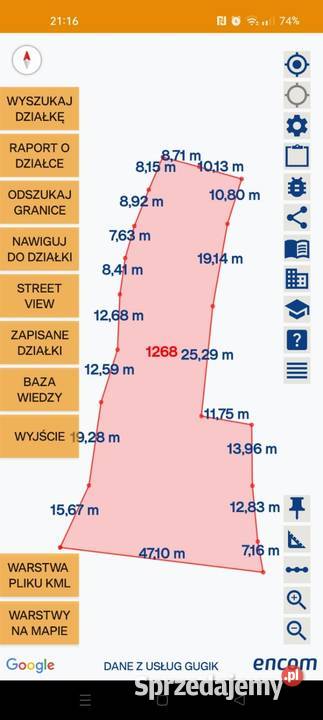 Działka rolna 25 arów Sprzedaż Podłopień