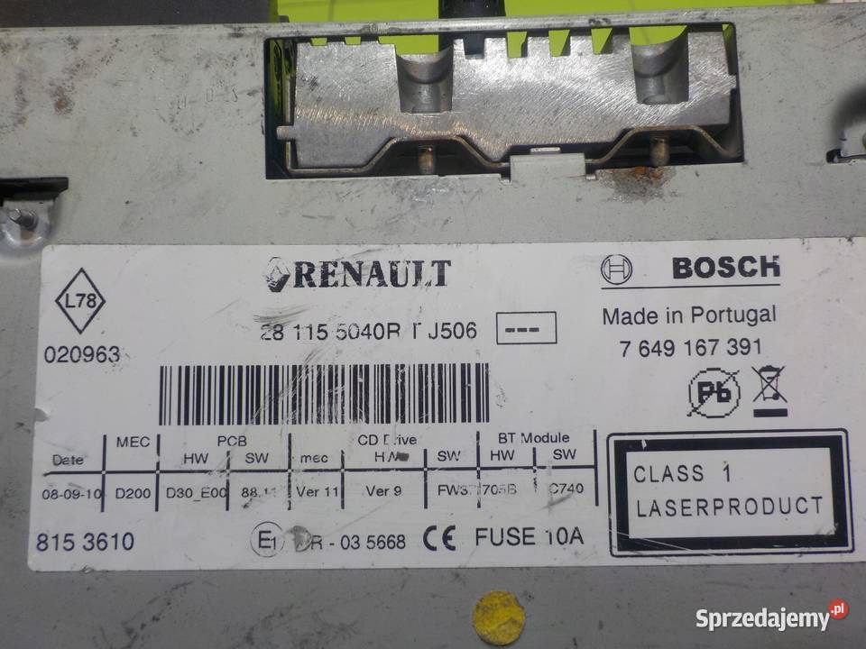 MEGANE III 10r CABRIO 2D radio CD 7649167391 mazowieckie Suków