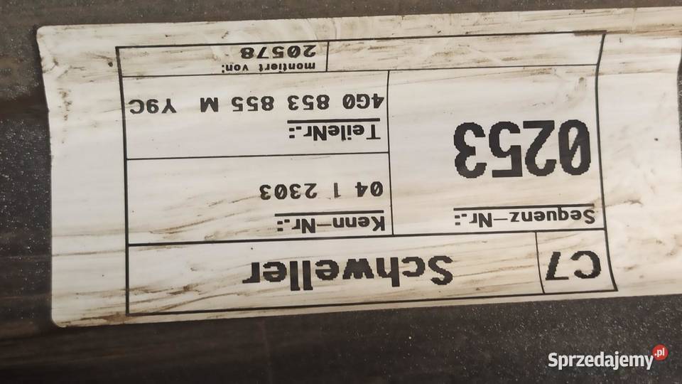 AUDI A6 C7 PRÓG LISTWA PROGOWA LEWA LY9C dolnośląskie