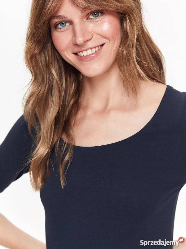 granatowa bluzka z rękawem 34 Top Secret Olkusz sprzedam