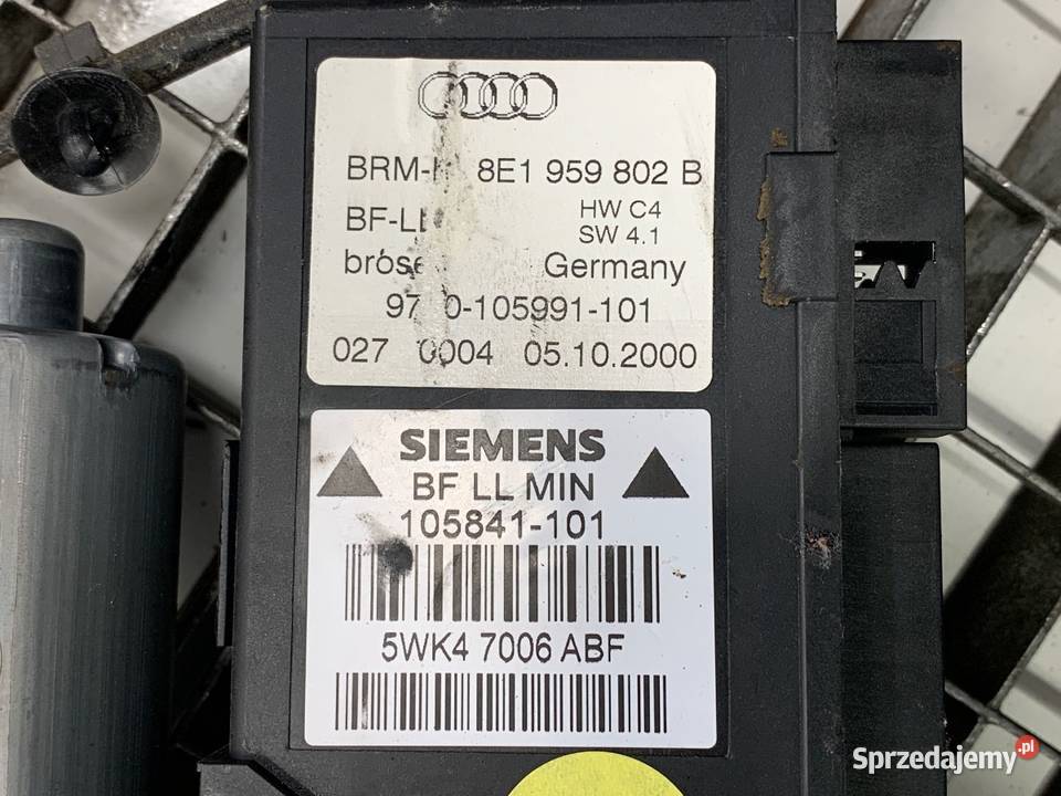 PODNOŚNIK SZYBY PRAWY PRZÓD AUDI A4 B6