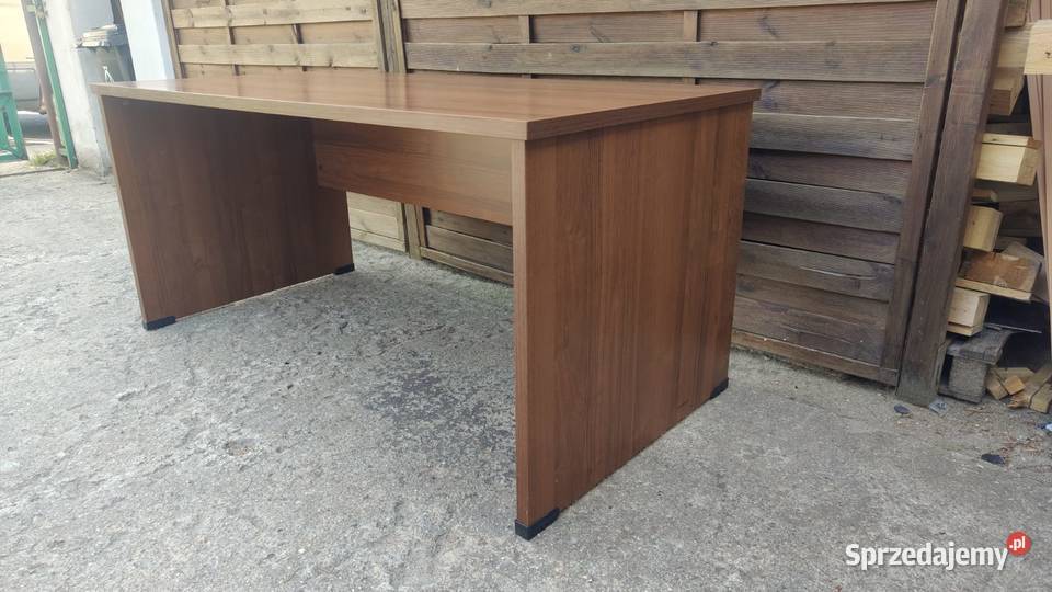 Brązowe proste biurko 160x80 Warszawa
