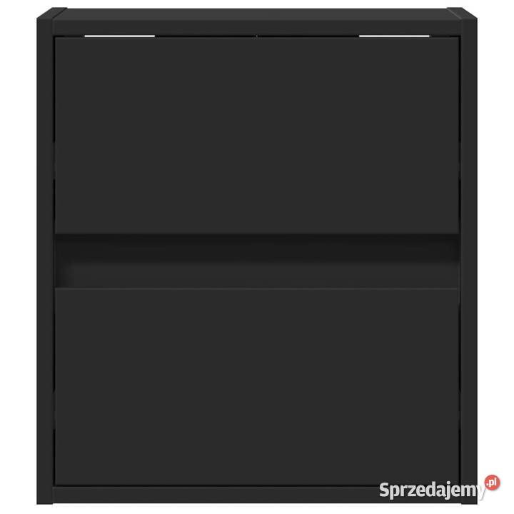Ścienne szafki TV z LED 2 czarne 41x31x45 Dom i Ogród Warszawa