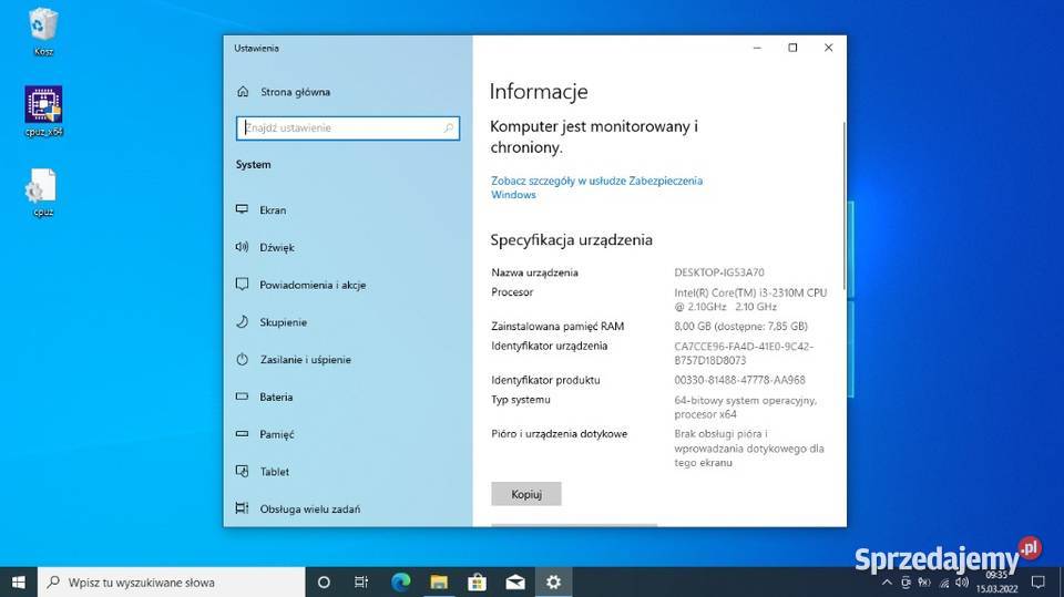 Laptop z ładowarką Sprawny gotowy do używania HP/Compaq Warszawa