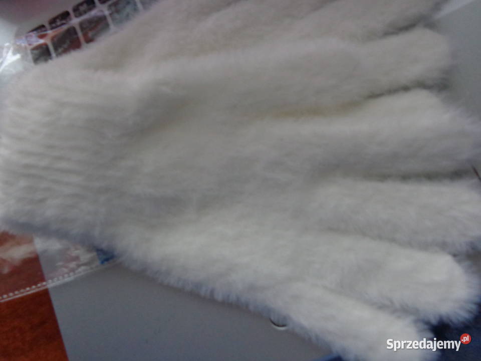 rękawiczki alpakowe śnieżno białe nowe wielkopolskie Poznań