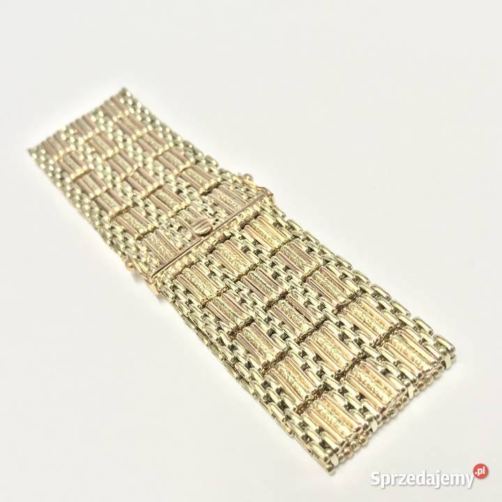 Złota BRANSOLETKA damska 14K masywna EFEKTOWNA