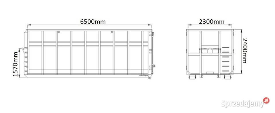Kontener hakowy KP 36 m pod kontener