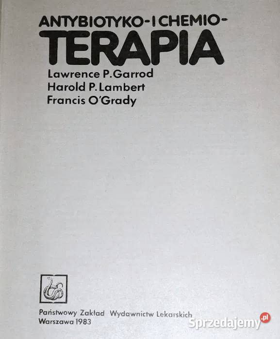 Antybiotyko i chemioterapia L P Garrod H Lambert lubelskie