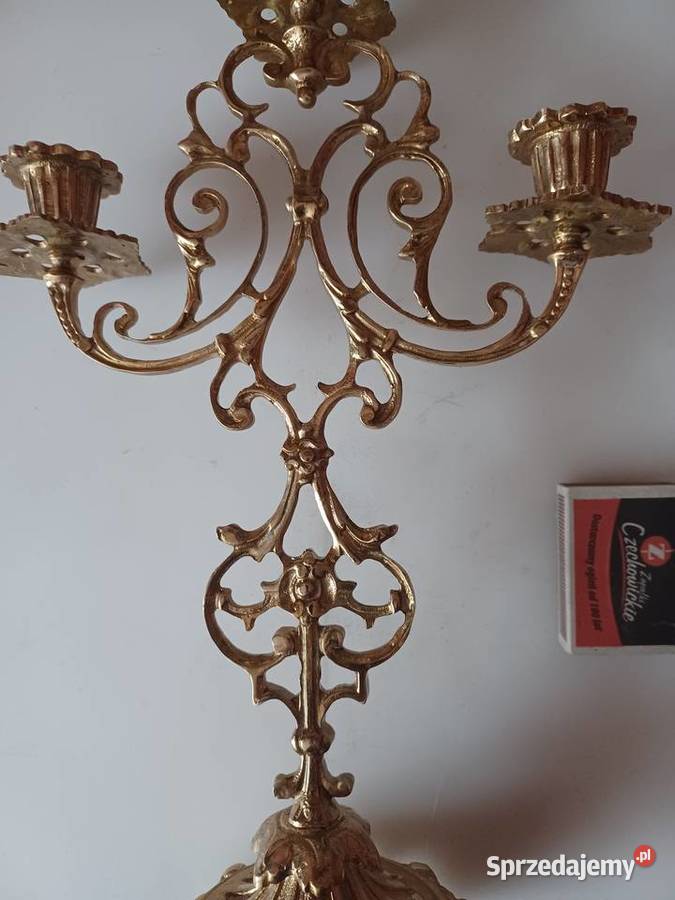Piękny świecznik mosiężny wielkopolskie Poznań