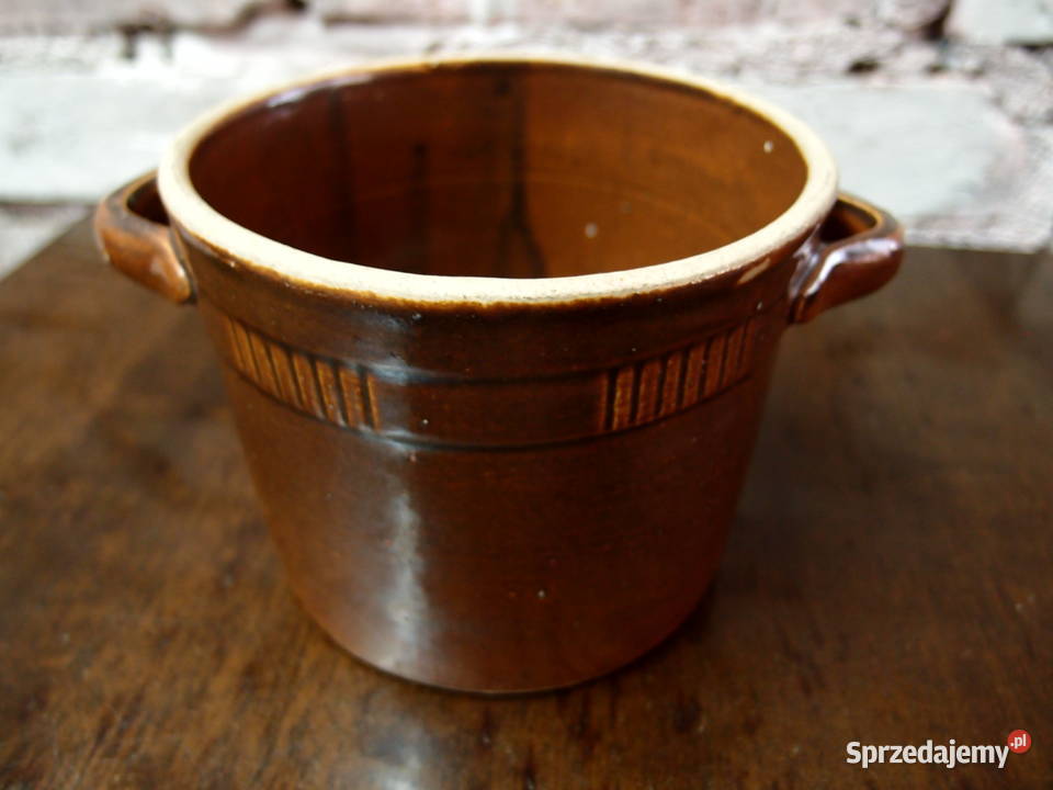 garnek kamionkowy gliniany FNK Bochnia 075 litra łódzkie Łódź sprzedam