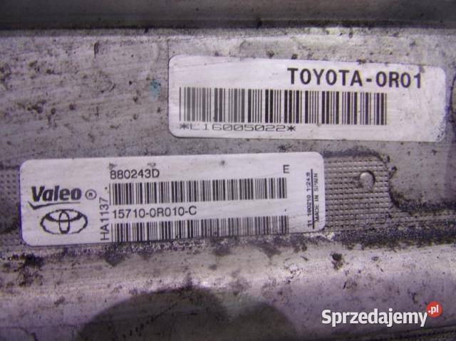 157100R010C CHŁODNICZKA OLEJU AVENSIS T27 20 D4D sprzedam