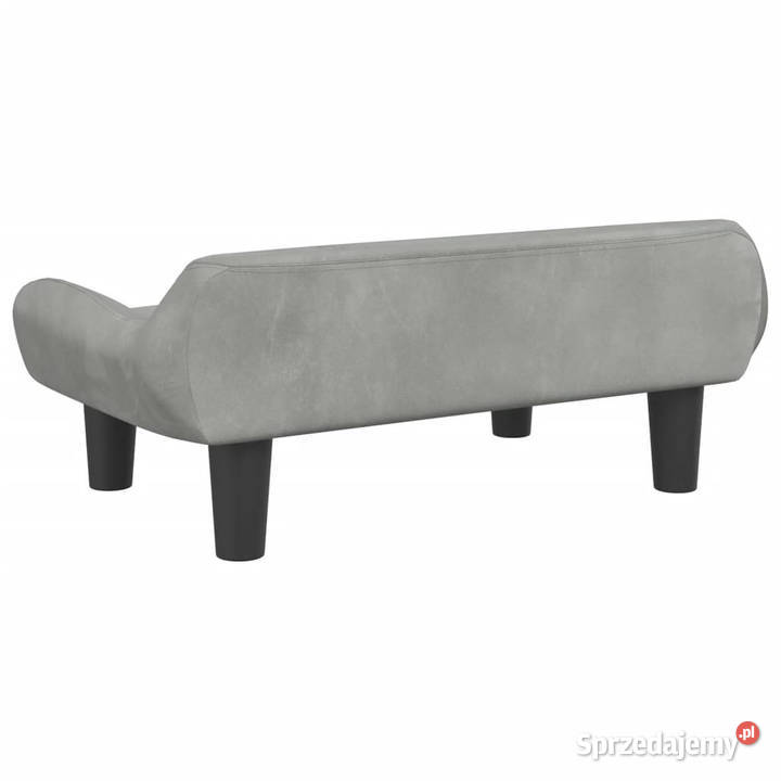 Sofa dzieci jasnoszara 70x40x24 aksamit Warszawa