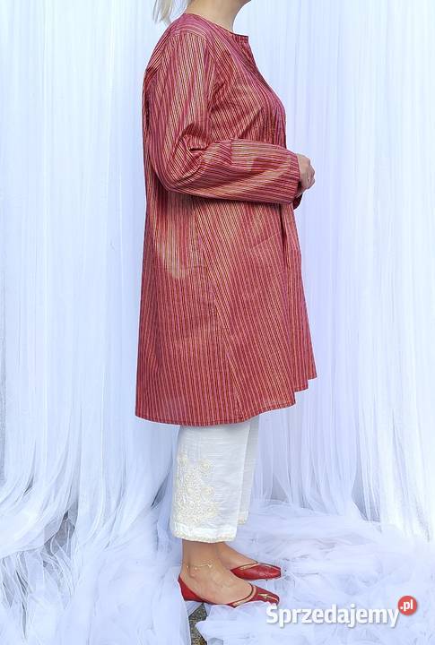Orientalna tunika XXXL 46 3XL różowa czerwona
