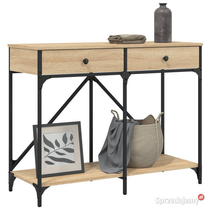Stolik konsolowy dąb sonoma 100x39x785 WM835485 Warszawa