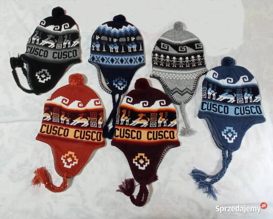 Ciepła Czapka Wełna Alpaki Polar z Peru Handmade Kudowa-Zdrój