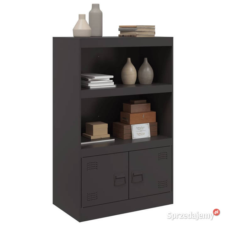 Szafka boczna czarna 67x39x107 stal WM841667 Warszawa