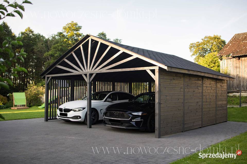 Wiata Samochodowa Drewniana San Marino XL 5x5m warmińsko-mazurskie Olsztyn