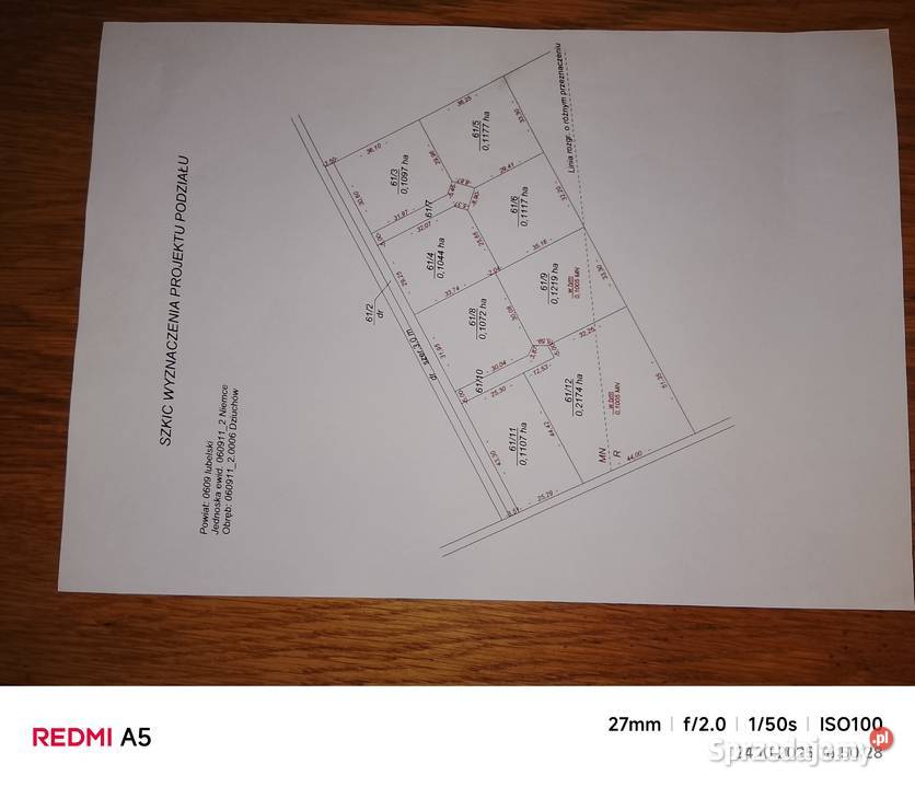 działka budowlana w Dziuchowie sprzedam