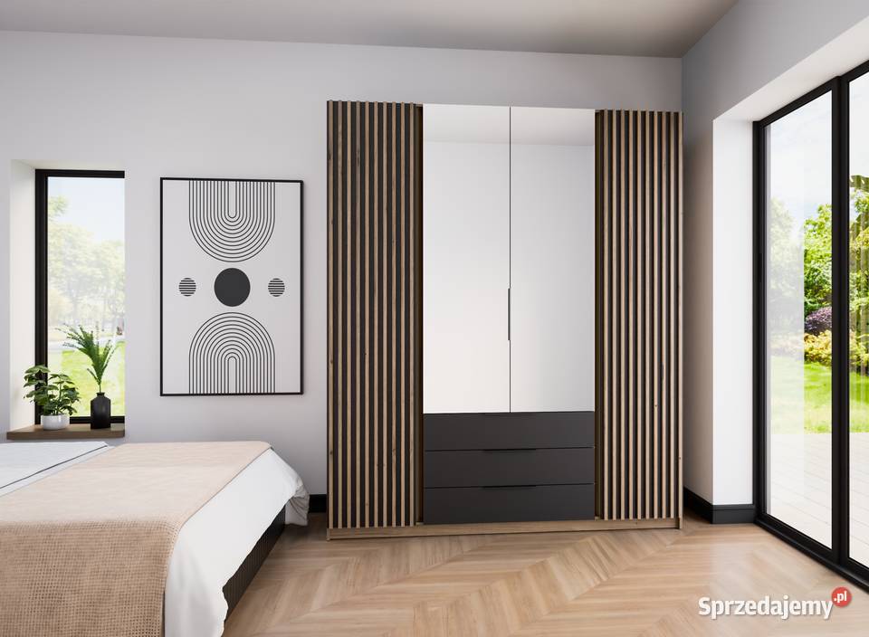 Duża pojemna szafa z lamelami 200 4 kolory z Chorzów